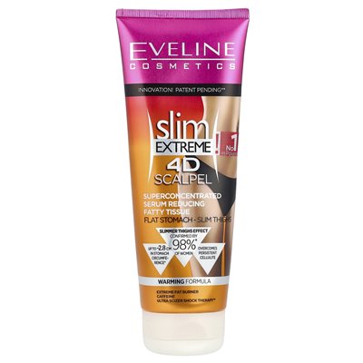 Eveline Cosmetics, Slim Extreme 4D Skalpel, Super Skoncentrowane Serum Redukujące Tłuszczowe Tkanki, 8,8 uncji (250 ml) Eveline Cosmetics, Slim Extreme 4D Skalpel, Super Skoncentrowane Serum Redukujące Tłuszczowe Tkanki, 8,8 uncji (250 ml)