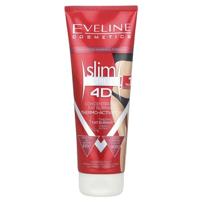 Eveline Cosmetics, Slim Extreme 4D, Skoncentrowany Spalacz Tłuszczu Termoaktywator, 8,8 uncji (250 ml) Eveline Cosmetics, Slim Extreme 4D, Skoncentrowany Spalacz Tłuszczu Termoaktywator, 8,8 uncji (250 ml)
