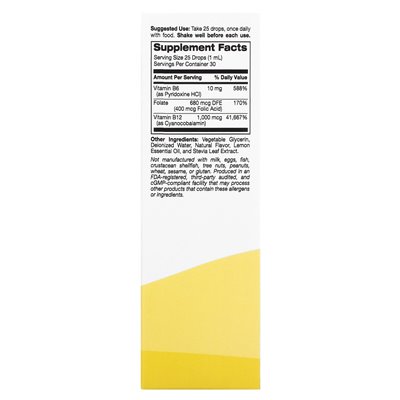 Super Nutrition, Vitamin B12 + B6 mit Folsäure, 1 Fl Oz (30 ml)