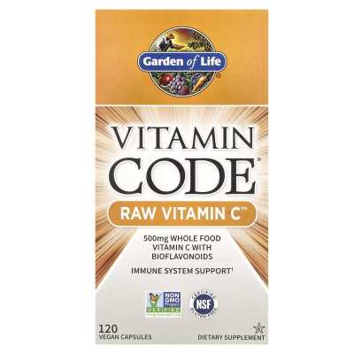 Garden of Life, Kode® Vitamins, Raw Vitamin C™, 120 Vegan Capsules
