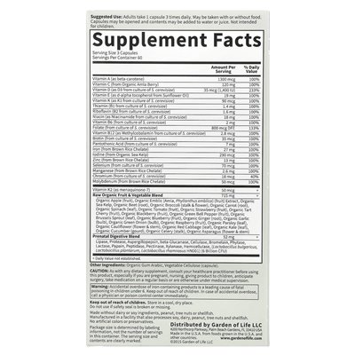 Garden of Life, Vitamin Code®, Raw Prenatal™, 180 vegetarische Kapseln