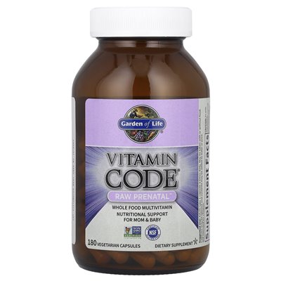 Garden of Life, Vitamin Code®, Raw Prenatal™, 180 Vegetarian Capsules