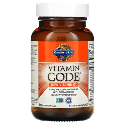 Garden of Life, Vitamin Code, Raw Vitamin C, 60 Vegan Capsules