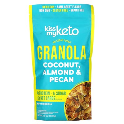 Kiss my keto, keto granola, coconut, almond and pecan, 9.5 oz (270 g)