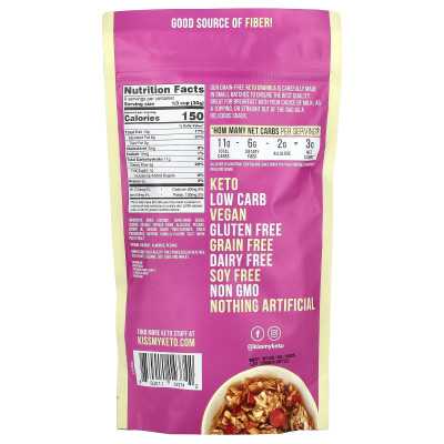 Kiss my keto, granola, strawberries and vanilla, 9.5 oz (270 g)