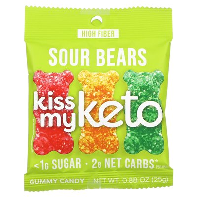 Kiss My Keto Gummibonbons Saure Bären 8 Beutel 0,88 oz (25g)