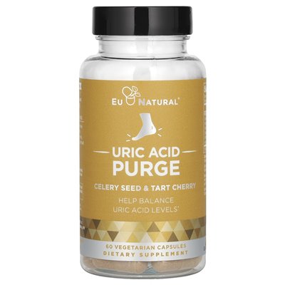 Eu Natural, Uric Acid Purge, Celery Seed & Tart Cherry, 60 Vegetarian Capsules Eu Natural, Uric Acid Purge, Celery Seed & Tart Cherry, 60 Vegetarian Capsules