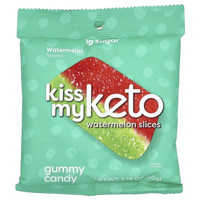 Kiss My Keto Gummy Candies Watermelon Slices 6 Bags 1.76oz (50g) Each