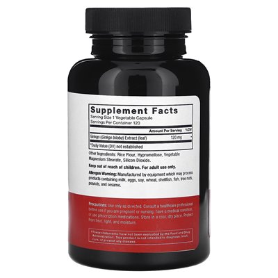 Współczynnik siły, Ginkgo Biloba, 120 mg, 120 kapsułek warzywnych