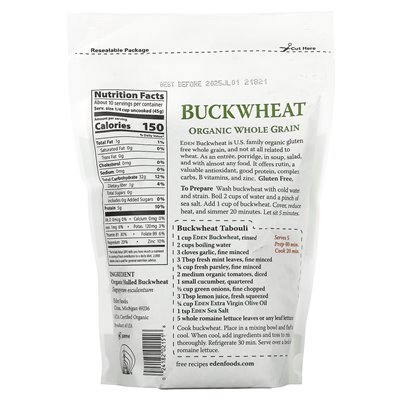 Eden Foods, Organic Grain, buckwheat, 16 oz (454 g)