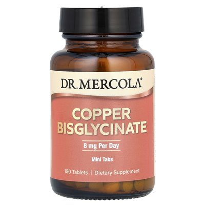 Dr Mercoli, Bisglicynian miedzi, 8 mg, 180 tabletek Dr Mercoli, Bisglicynian miedzi, 8 mg, 180 tabletek