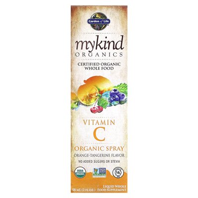 Garden of Life, Mykind Organics, witamina C Spray Organiczny, Orange-Tangerine, 2 Fl Oz (58 ml) Garden of Life, Mykind Organics, witamina C Spray Organiczny, Orange-Tangerine, 2 Fl Oz (58 ml)