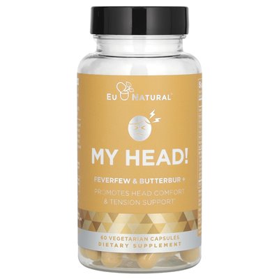 UE Natural, My Head, Feverfew i Butterbur, 60 kapsułek wegetariańskich