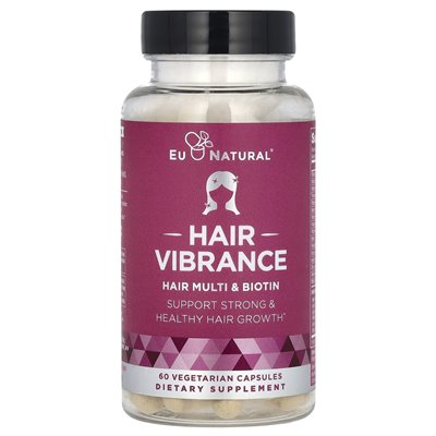 UE Natural, Vibrans Hair, Hair Multi & Biotin, 60 vegetarische Kapseln