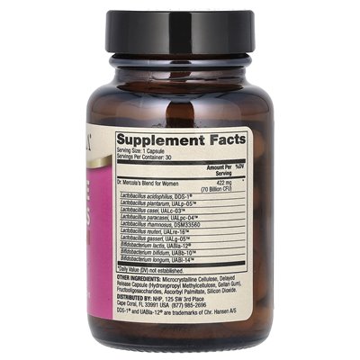 Dr. Mercola, Complete Probiotics for Women, 70 Billion CFU, 30 Capsules