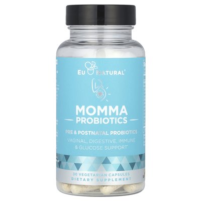 UE Natural, Momma Probiotics, Probiotics Pre &amp Porsnatal, 30 kapsułek wegetariańskich