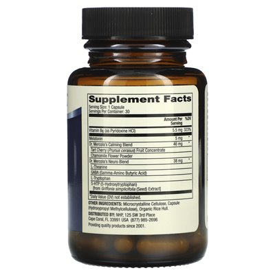 Dr Mercola, wsparcie snu, 5 mg, 30 kapsułek