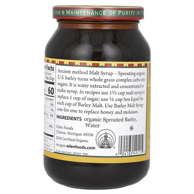Eden Foods, traditioneller Bio-Gerstensirup, 20 oz (566 g)