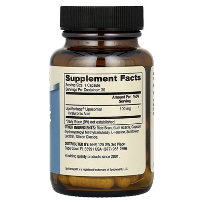 Dr. Mercola, Liposomale Hyaluronsäure, 100 mg, 30 Kapseln