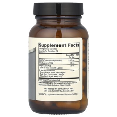 Dr. Mercola, MSM, Methylsulfonylmethan-Schwefelkomplex, 60 Kapseln