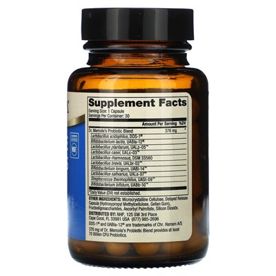 Dr. Mercoli, Complete probiotics, 70 billion CFU, 30 capsules