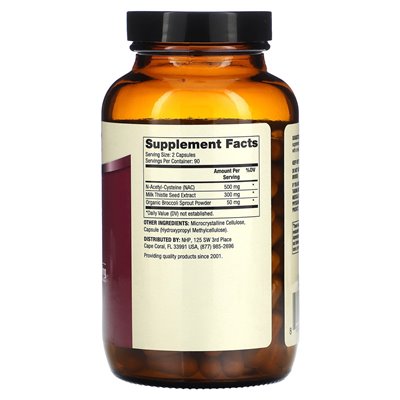 Dr. Mercola, NAC with Milk Thistle, 500mg, 180 Capsules (250mg per capsule)