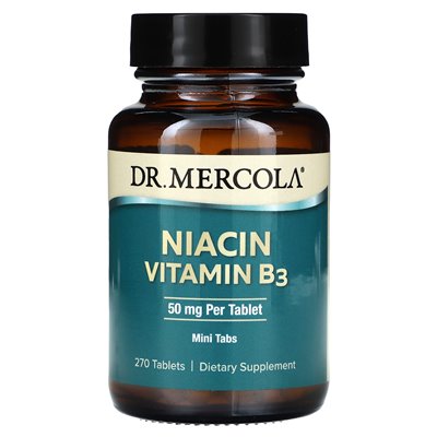 Dr Mercoli, niacyna, witamina B3, 50 mg, 270 tabletek Dr Mercoli, niacyna, witamina B3, 50 mg, 270 tabletek