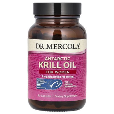 Dr. Mercola, Antarctic Krill Oil with Primrose Evening Oil for Women, 90 Capsules