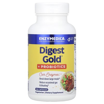 Enzymedica, Digest Gold® + Probiotics, 180 kapsułek Enzymedica, Digest Gold® + Probiotics, 180 kapsułek
