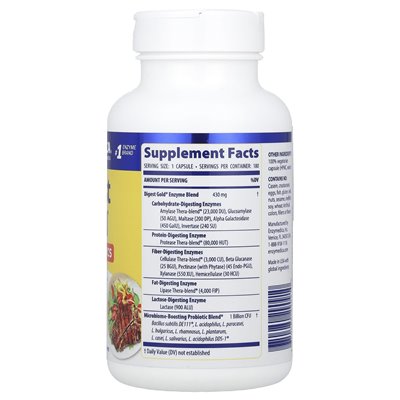 Enzymedica, Digest Gold® + Probiotics, 180 kapsułek Enzymedica, Digest Gold® + Probiotics, 180 kapsułek
