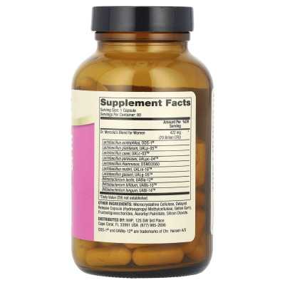 Dr Mercoli, Complete probiotics for Women, 70 miliardów CFU, 90 kapsułek