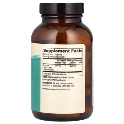 Dr Mercoli, L-Lysine, 1500 mg, 90 kapsułek