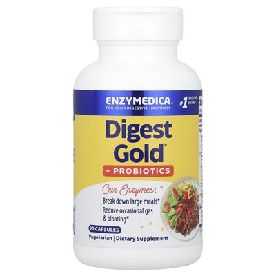 Enzymedica, Digest Gold®+ Probiotika, 90 Kapseln