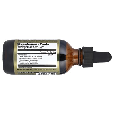 Lifetime Witaminy, Oregano Oil &amp Olive Leaf, 2 Fl Oz (59 ml)