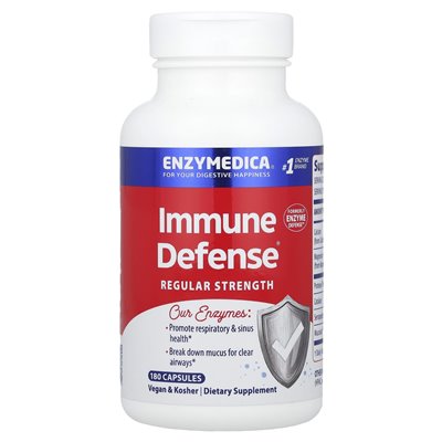 Enzymedica, Immune Defense®, regularna siła, 180 kapsułek