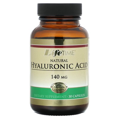Lifetime Witaminy, naturalny kwas hialuronowy, 140 mg, 30 kapsułek