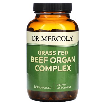 Dr Mercola, kompleks narządów wołowiny karmionej trawą, 180 kapsułek Dr Mercola, kompleks narządów wołowiny karmionej trawą, 180 kapsułek