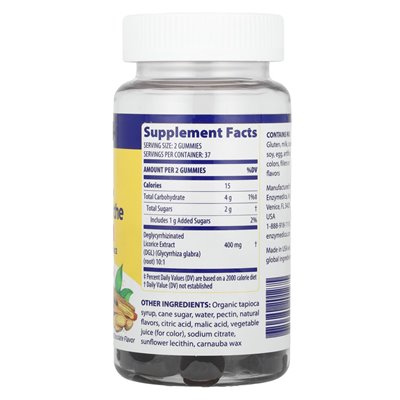 Enzymedica, DGL Magen mild, deutsche Schokolade, 74 Gummibärchen