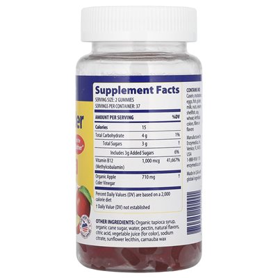 Enzymedica, apple cider vinegar gummy with mother, 74 gummy