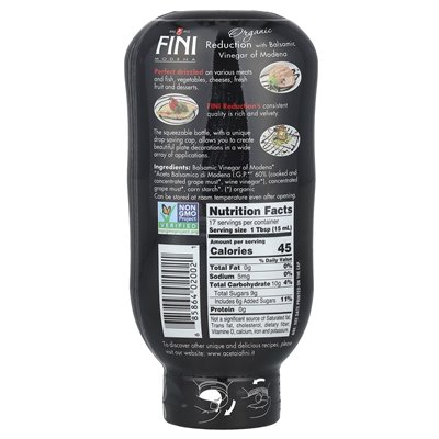 Fini Modena, Redukcja organiczna z octem balsamicznym Modeny, 8,45 Fl Oz (250 ml)