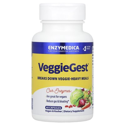 Enzymedica, Veggiegest®, 60 kapsułek
