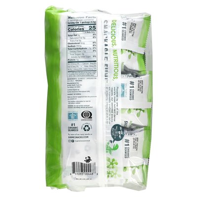 Gimme, Gebackene Seetang-Snacks, Meersalz und Avocadoöl, 6 Packungen, 0,16 oz (4,5 g)