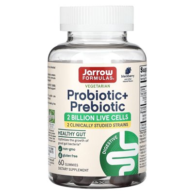 Jarrow Formulas, Probiotikum + Präbiotikum, Brombeere, 2 Milliarden KBE, 60 Gummibärchen