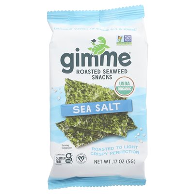 Gimme, Gebackene Seetang-Snacks, Meersalz, 6 Packungen, 0,17 oz (5 g)