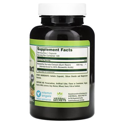 Herbal Secrets, Boswellia-Extrakt, 600 mg, 120 Kapseln