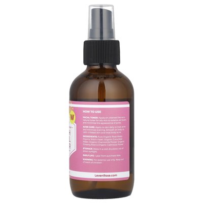 Leven Rose, 100% ekologiczny i naturalny, wiedźma Hazel Toner, 4 fl oz (118 ml) Leven Rose, 100% ekologiczny i naturalny, wiedźma Hazel Toner, 4 fl oz (118 ml)