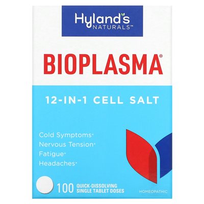 Hyland's Naturals, Bioplasma, sól komórkowa 12-w 1, 100 szybkich dawek pojedynczych tabletek