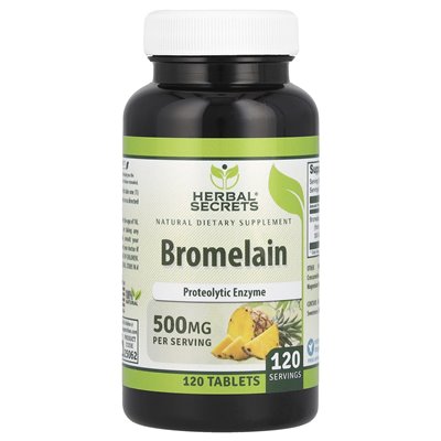 Herbal Secrets, Bromelain, 500 mg, 120 Tabletten