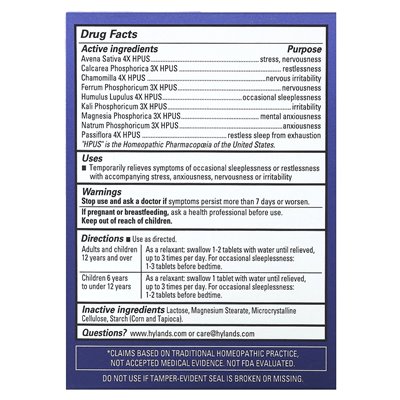 Hyland's Naturals, uspokaja Forté®, 100 tabletek