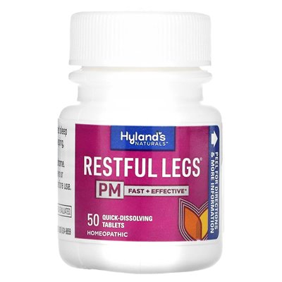 Hyland's Naturals, RESTful nogi PM, 50 tabletek szybkiego rozpadu